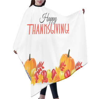 Personality  Happy Thanksgiving Background. Vector. Hair Cutting Cape