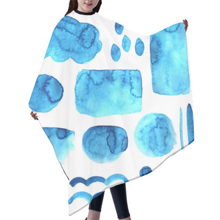 Personality  Blue Grunge Style Watercolor Spots  Hair Cutting Cape