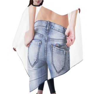 Personality  Fit Female Butt In Jeans Hair Cutting Cape