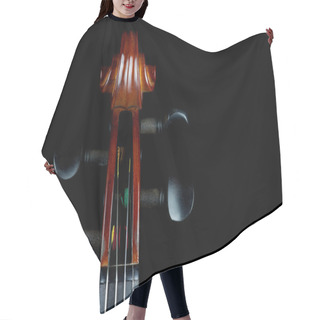 Personality  Violin Scroll On Black Background Hair Cutting Cape