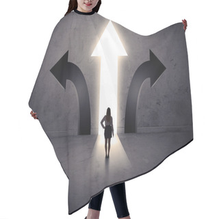 Personality  Businesswoman In Doubt Hair Cutting Cape
