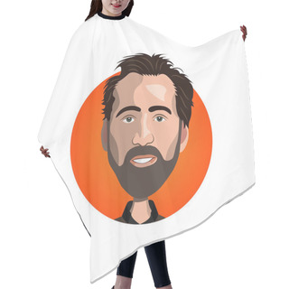 Personality  Portrait Of Nicolas Cage Icon Hair Cutting Cape