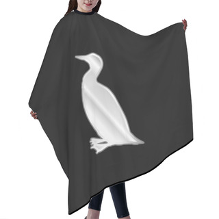 Personality  Bird Loon Shape Silver Plated Metallic Icon Hair Cutting Cape