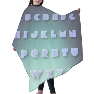 Personality  Vector Set Of Alphabet Hair Cutting Cape