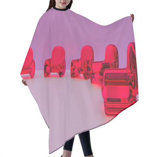 Personality  3D Rendering Of Futuristic, Transparent Seating Hair Cutting Cape