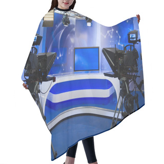 Personality  TV Studio With Camera And Lights Hair Cutting Cape