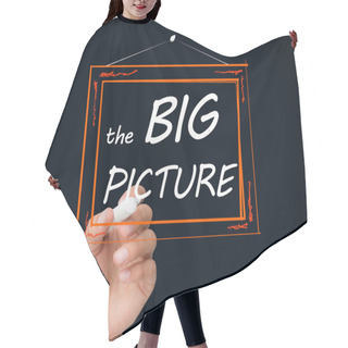 Personality  Businessman Drawing Frame With The Big Picture Text In It Hair Cutting Cape
