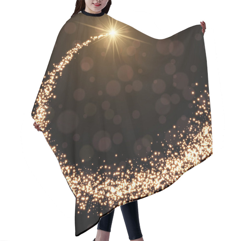 Personality  Abstract golden Christmas background.  hair cutting cape