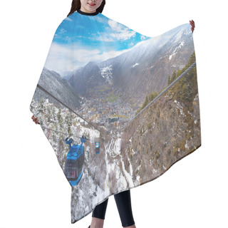 Personality  Encamp Town In Andorra And Cable Car Hair Cutting Cape