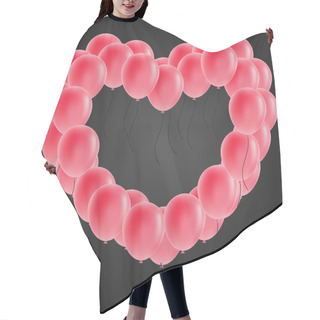 Personality  Baloon Heart Vector Image Hair Cutting Cape