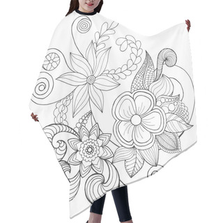 Personality  Fantasy Flowers Coloring Page. Hair Cutting Cape