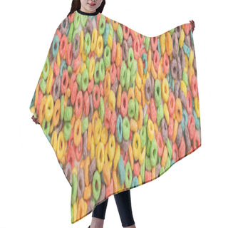 Personality  Top View Of Bright Multicolored Breakfast Cereal, Panoramic Shot Hair Cutting Cape