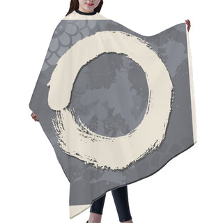 Personality  Enso Zen Circle Illustration Traditional Hair Cutting Cape