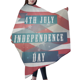 Personality  Vector Independence Day Background. Retro Vintage Version Hair Cutting Cape