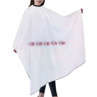Personality  Pink DREAM Beads Text Typography On Pastel Hair Cutting Cape
