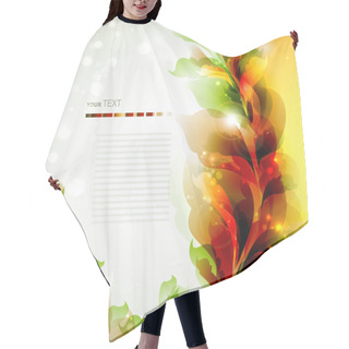 Personality  Varicolored Branch With Abstract Leaves Hair Cutting Cape