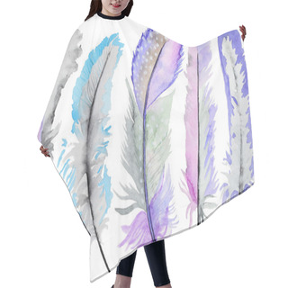 Personality  Watercolor Feathers Set Hair Cutting Cape