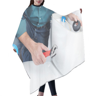 Personality  The Worker With A Plunger Hair Cutting Cape