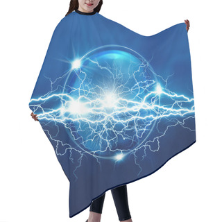 Personality  Magic Crystal Sphere With Electric Lighting, Abstract Background Hair Cutting Cape