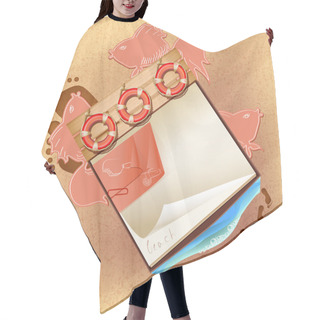 Personality  Notebook On A Sandy Beach Hair Cutting Cape