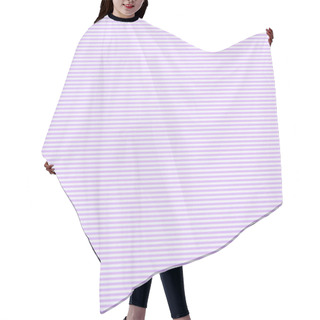 Personality  Striped Horizontal Purple And White Pattern Texture Hair Cutting Cape