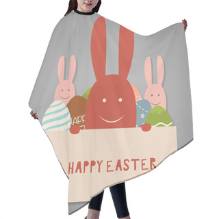 Personality  Happy Easter Background Design. Happy Easter Cards With Easter B Hair Cutting Cape