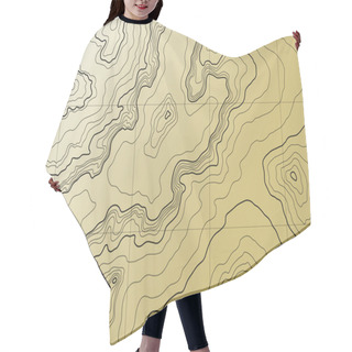 Personality  Abstract Topographic Map Hair Cutting Cape