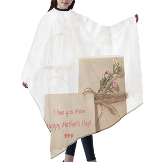 Personality  I Love You Mom, Card And Gift Box Hair Cutting Cape