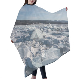 Personality  Frozen River In Winter Hair Cutting Cape