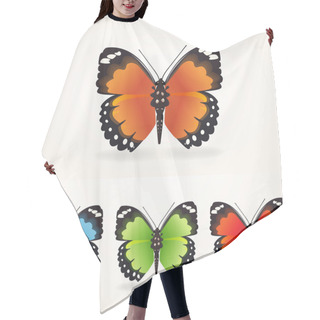 Personality  Vector Butterfly Collection.White Bacground. Hair Cutting Cape