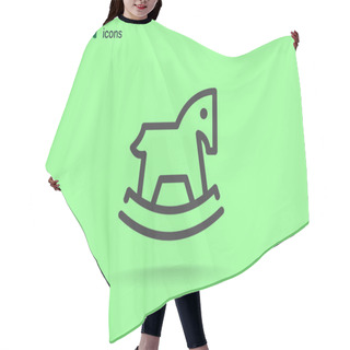 Personality  Childrens Toy Horse Web Icon Hair Cutting Cape