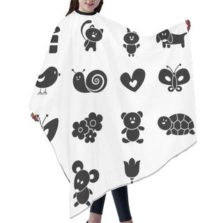 Personality  Baby Icon Set Hair Cutting Cape