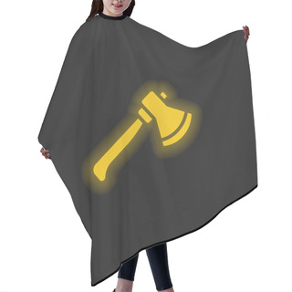 Personality  Axe Yellow Glowing Neon Icon Hair Cutting Cape