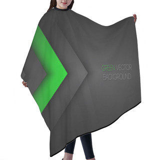 Personality  Black And Green Abstract Background, Modern Vector Illustration Hair Cutting Cape