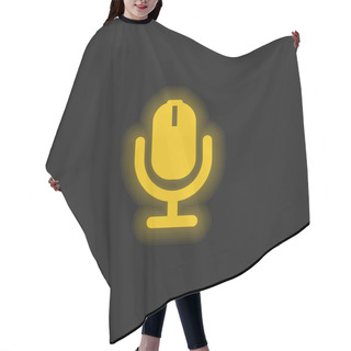 Personality  AD Radio Yellow Glowing Neon Icon Hair Cutting Cape