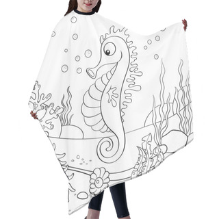 Personality  Seahorse. Underwater World Hair Cutting Cape