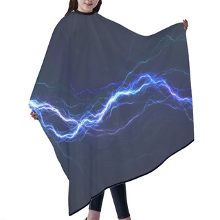 Personality  Blue Electric Lighting, Abstract Electrical Background Hair Cutting Cape