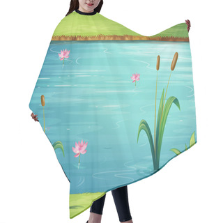 Personality  A River And A Beautiful Landscape Hair Cutting Cape
