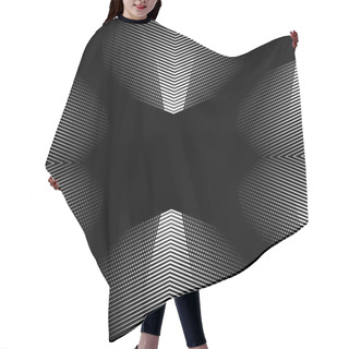 Personality  Grid Background With Mirrored Geometry Hair Cutting Cape