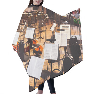 Personality  Musical Instruments And Sheet Music Hair Cutting Cape