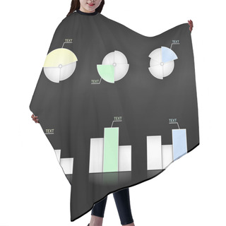 Personality  Set Of Vector Diagram And Pie Charts Hair Cutting Cape