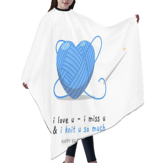 Personality  The Heart Shaped Blue Wool Hair Cutting Cape