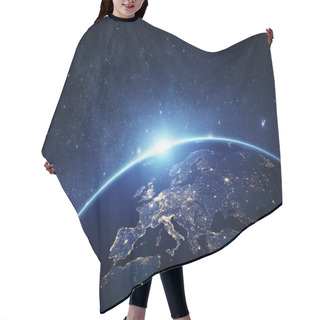 Personality  Planet Earth From The Space At Night Hair Cutting Cape