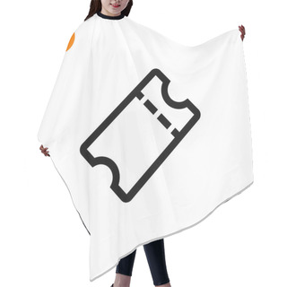Personality  Flat Ticket Icon Hair Cutting Cape