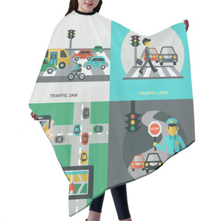 Personality  Traffic Concept Set Hair Cutting Cape