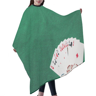Personality  Gambling Concept With Cards And Chips On Casino Table Hair Cutting Cape