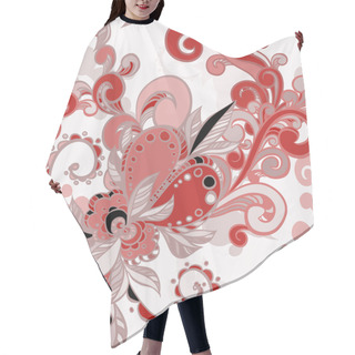 Personality  Floral Seamless Background With Swirls Hair Cutting Cape