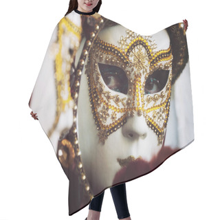 Personality  Carnival Mask In Venice Hair Cutting Cape