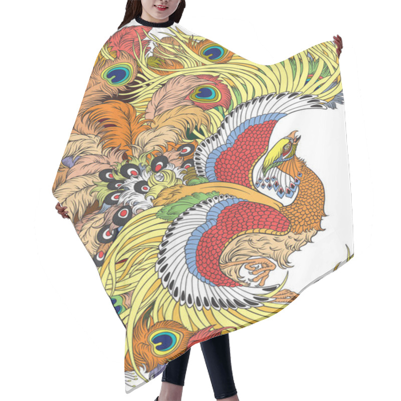 Personality  Feng Huang Mythological Bird Hair Cutting Cape