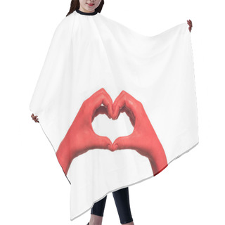 Personality  Hands Showing Heart Sign Hair Cutting Cape
